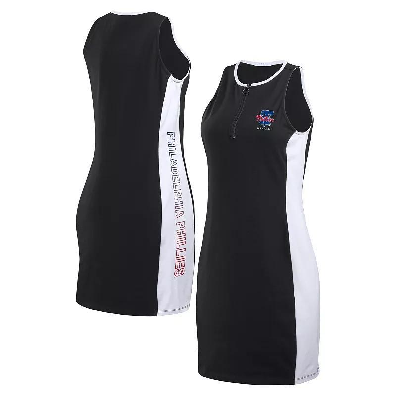 Women's WEAR by Erin Andrews Black Miami Dolphins Bodyframing Tank Dress,  Product Image