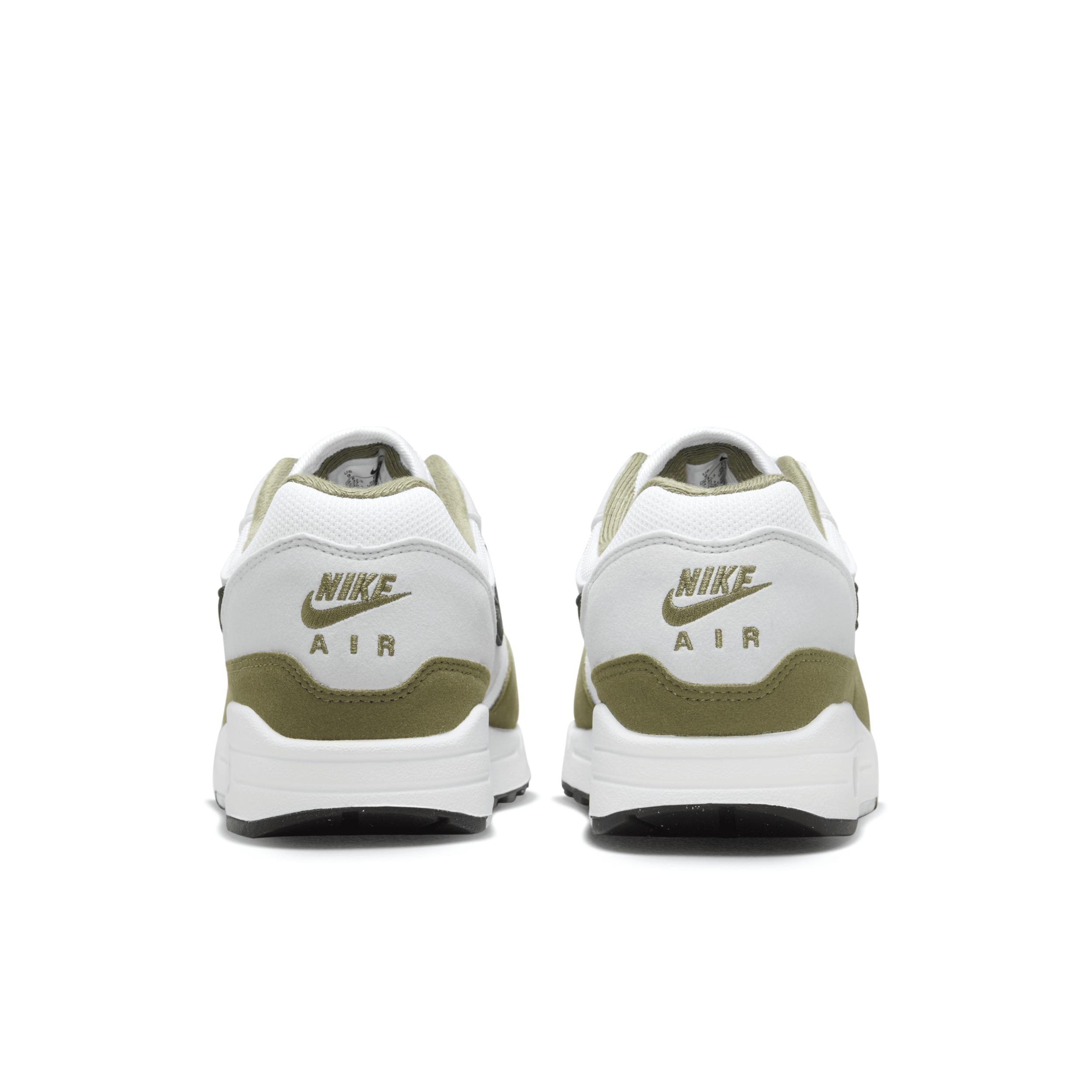 Nike Mens Air Max 1 - Running Shoes White/Black/Grey Product Image