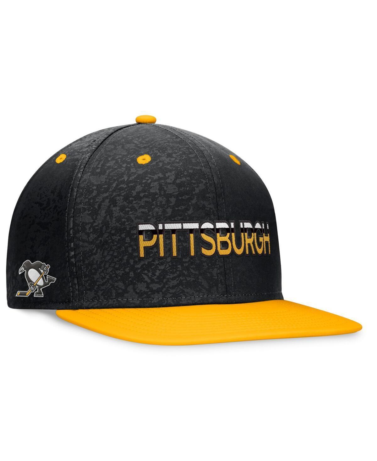 Mens Fanatics Branded /Gold Pittsburgh Penguins Authentic Pro Alternate Jersey Snapback Hat Product Image