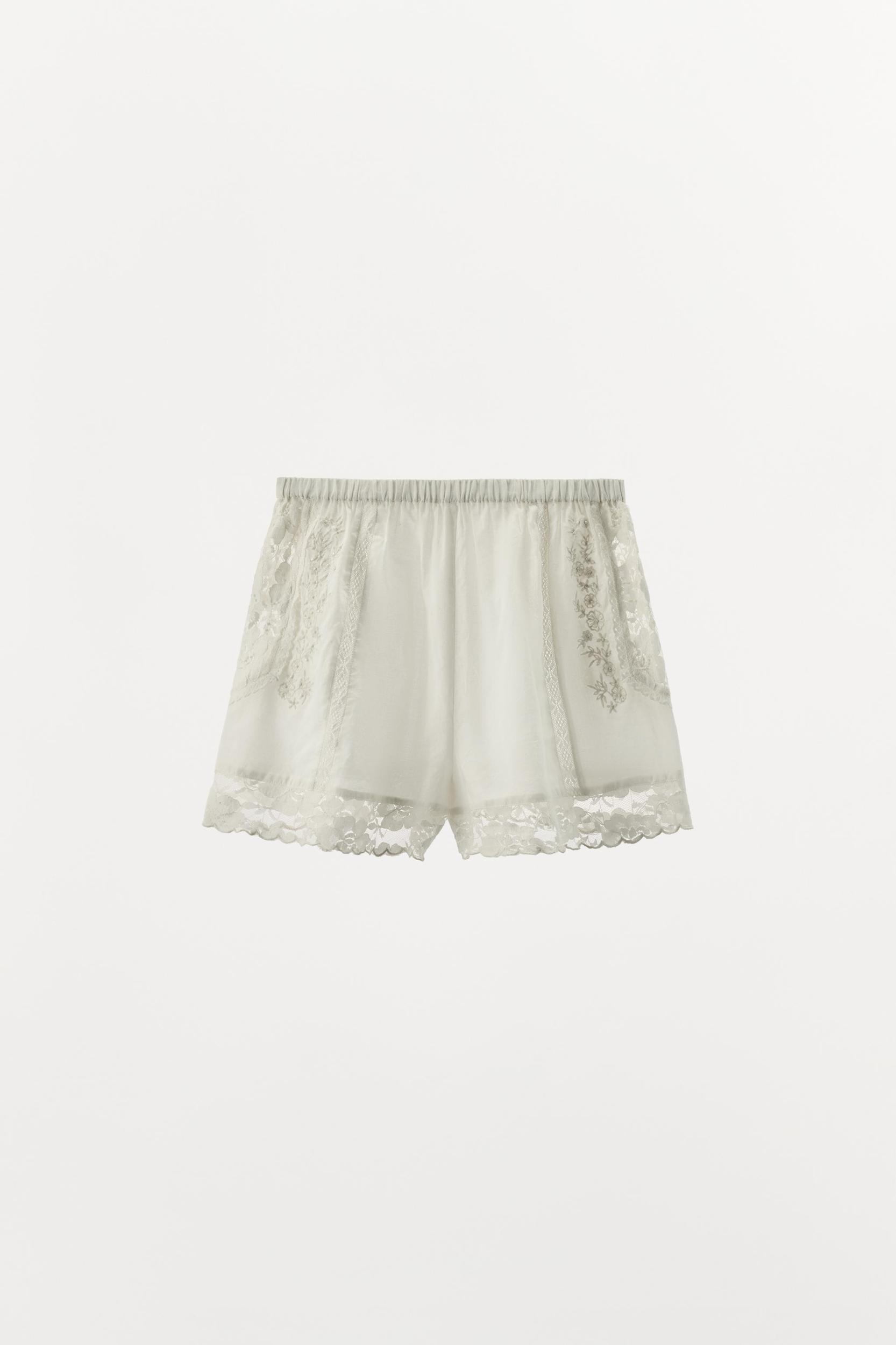 LIMITED EDITION EMBROIDERED LACE SHORTS Product Image