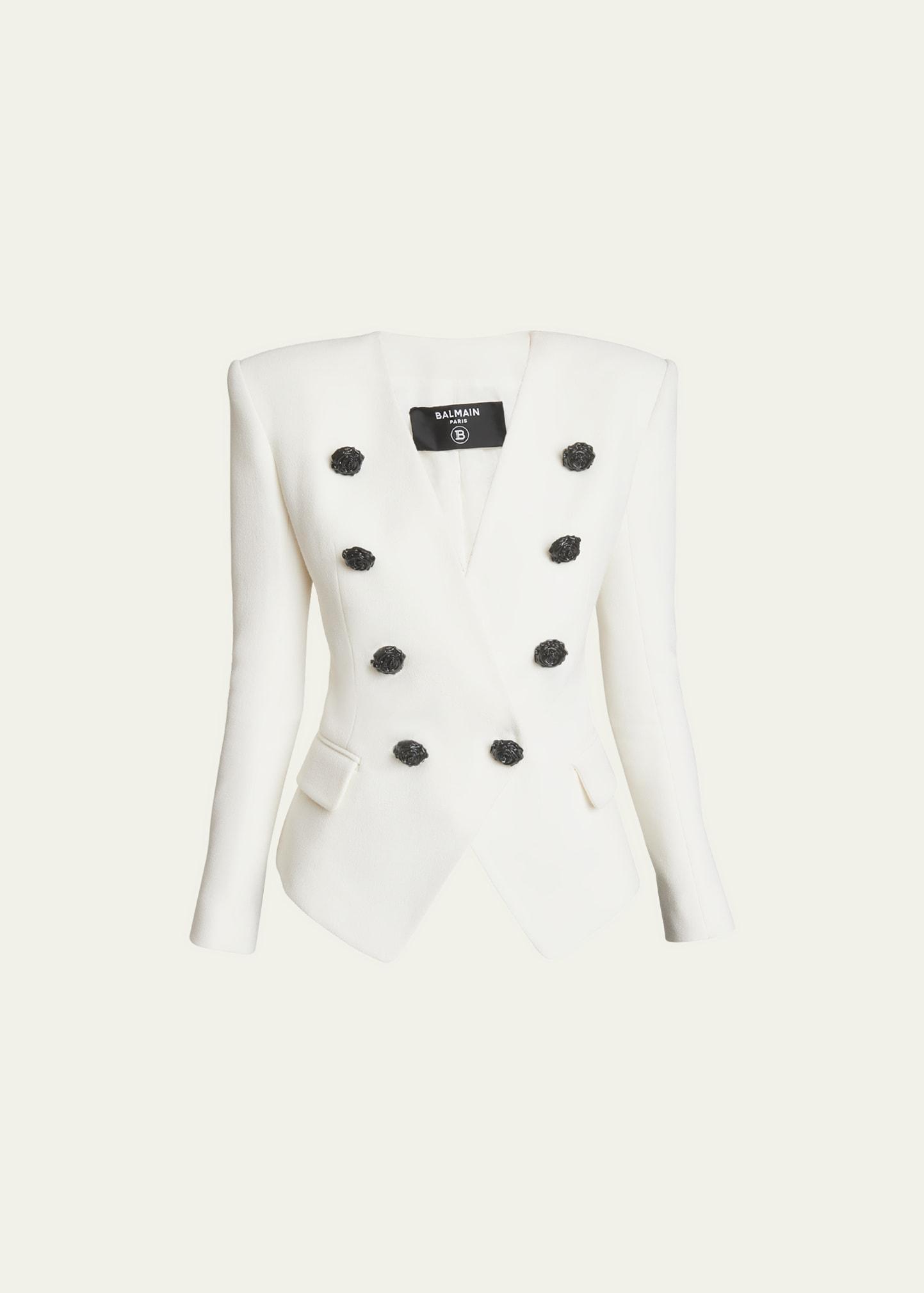 Womens Crepe Collarless Blazer Product Image