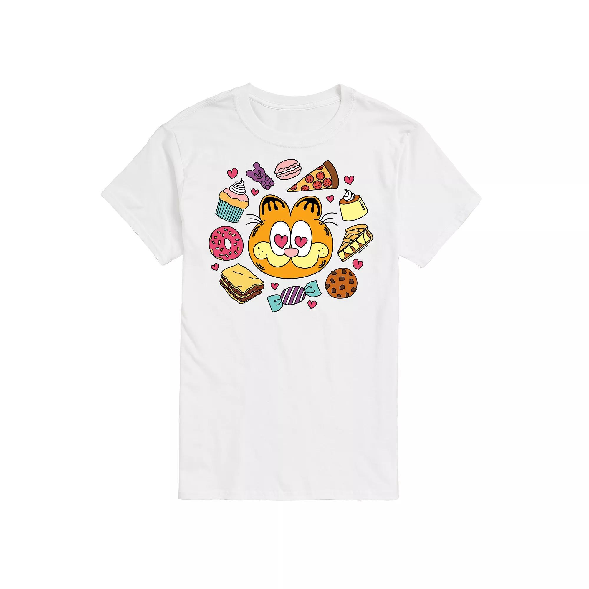 Men's Garfield Hearts Food Graphic Tee,  Product Image