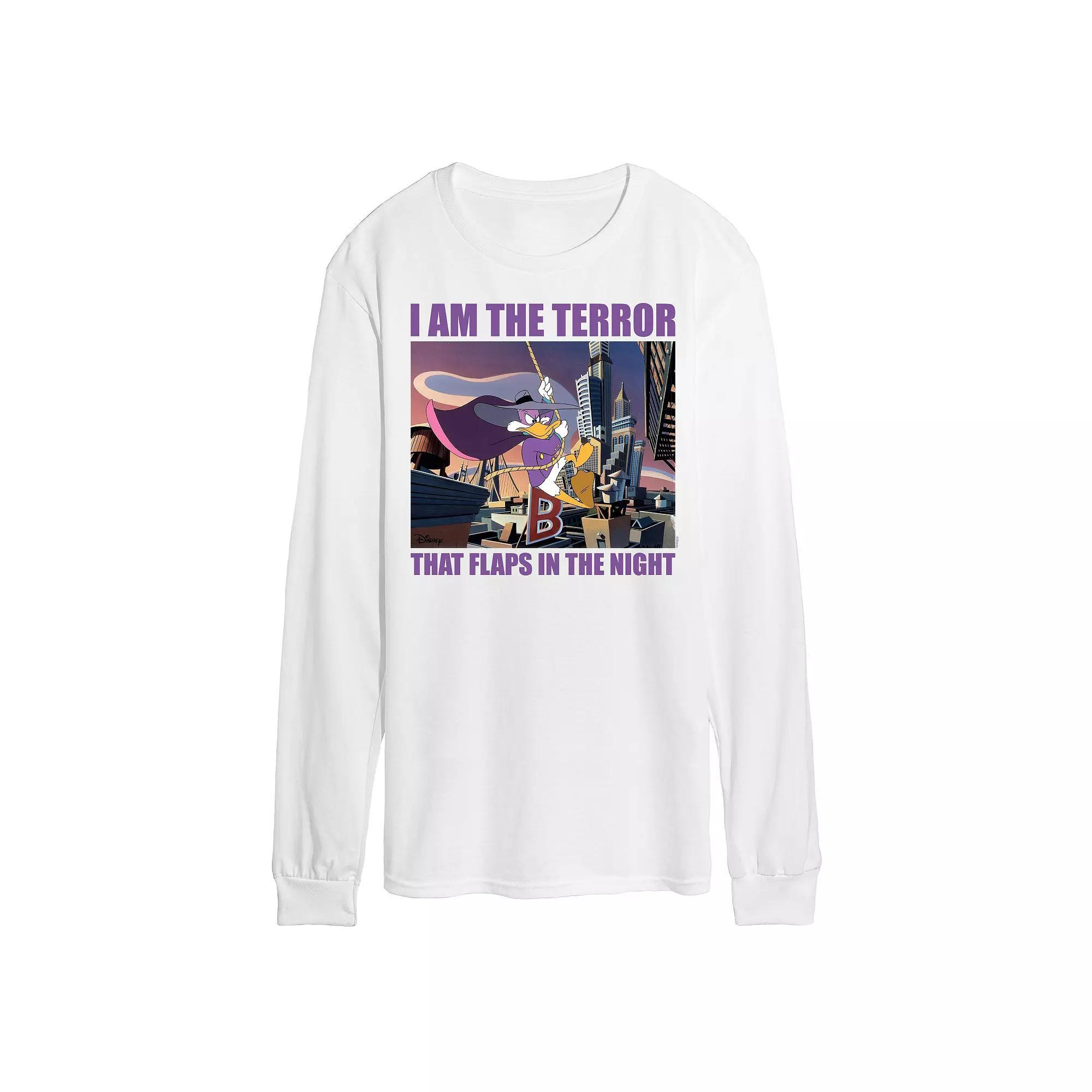 Disney's Darkwing Duck Men's Terror Long Sleeve Graphic Tee,  Product Image