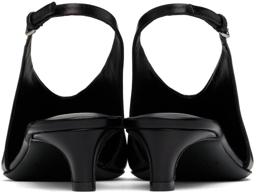 JIL SANDER Black Slingback Heels In 001 Black Product Image