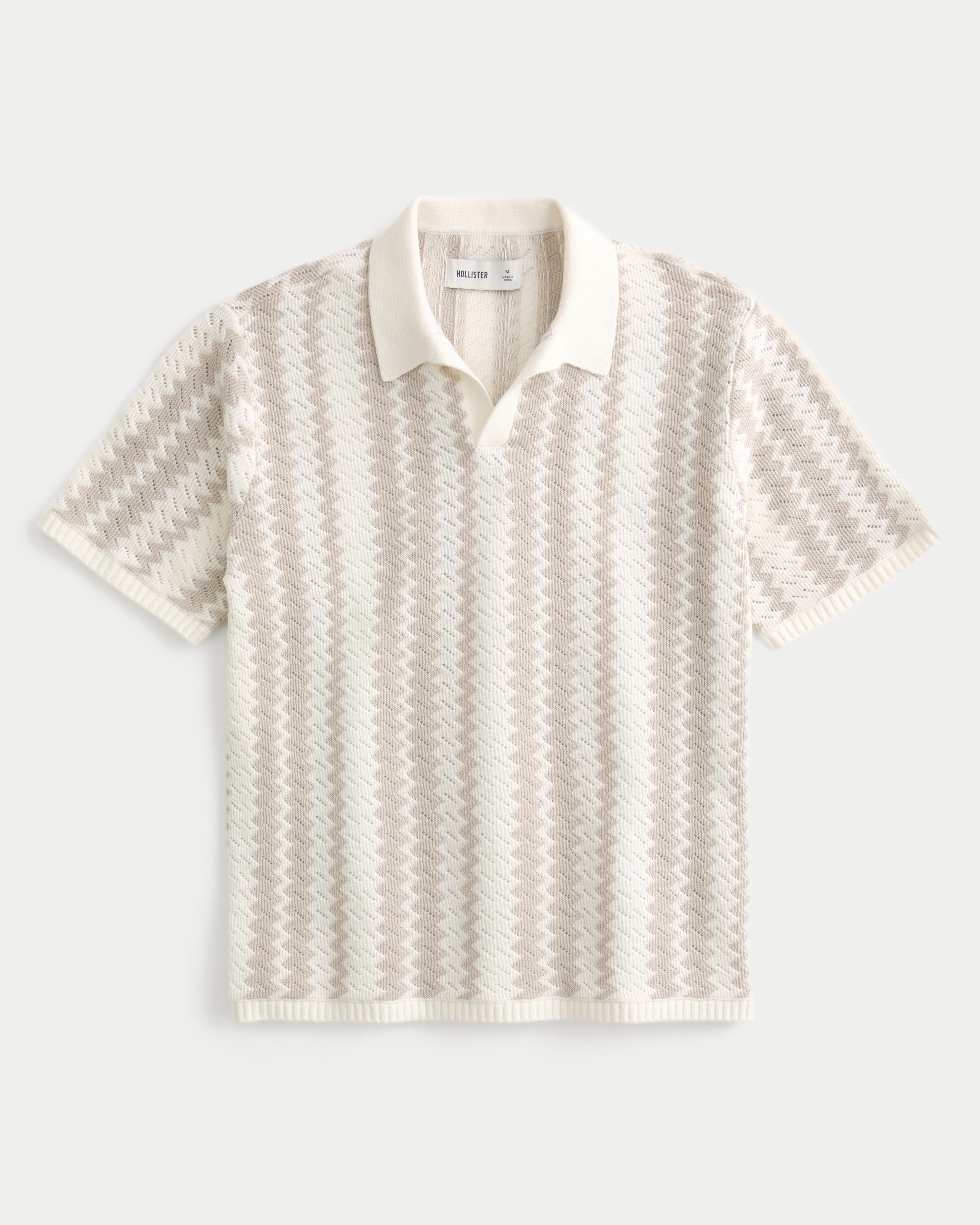 Boxy Pattern Sweater Polo Product Image