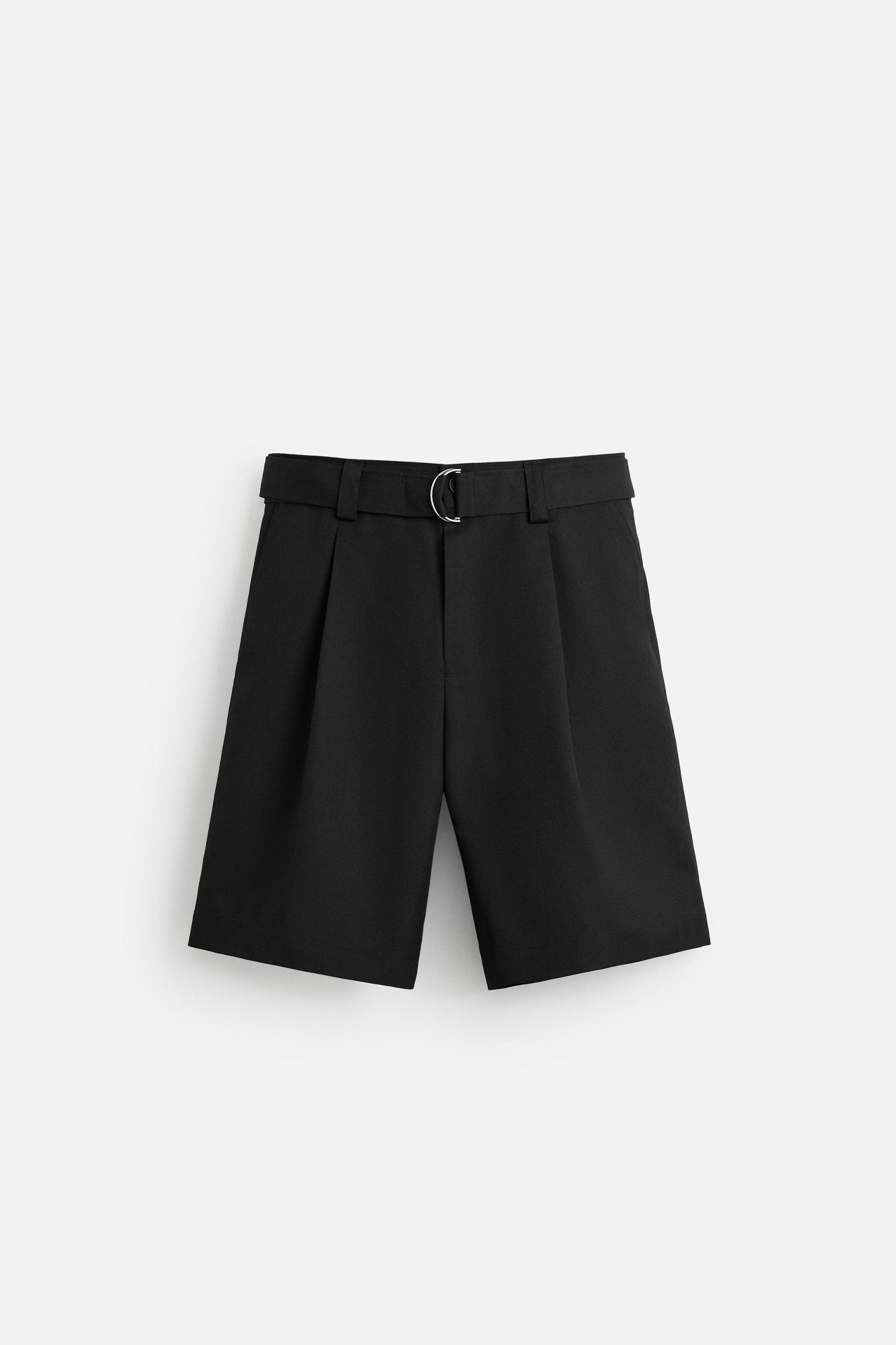 BELTED WIDE FIT BERMUDA SHORTS Product Image