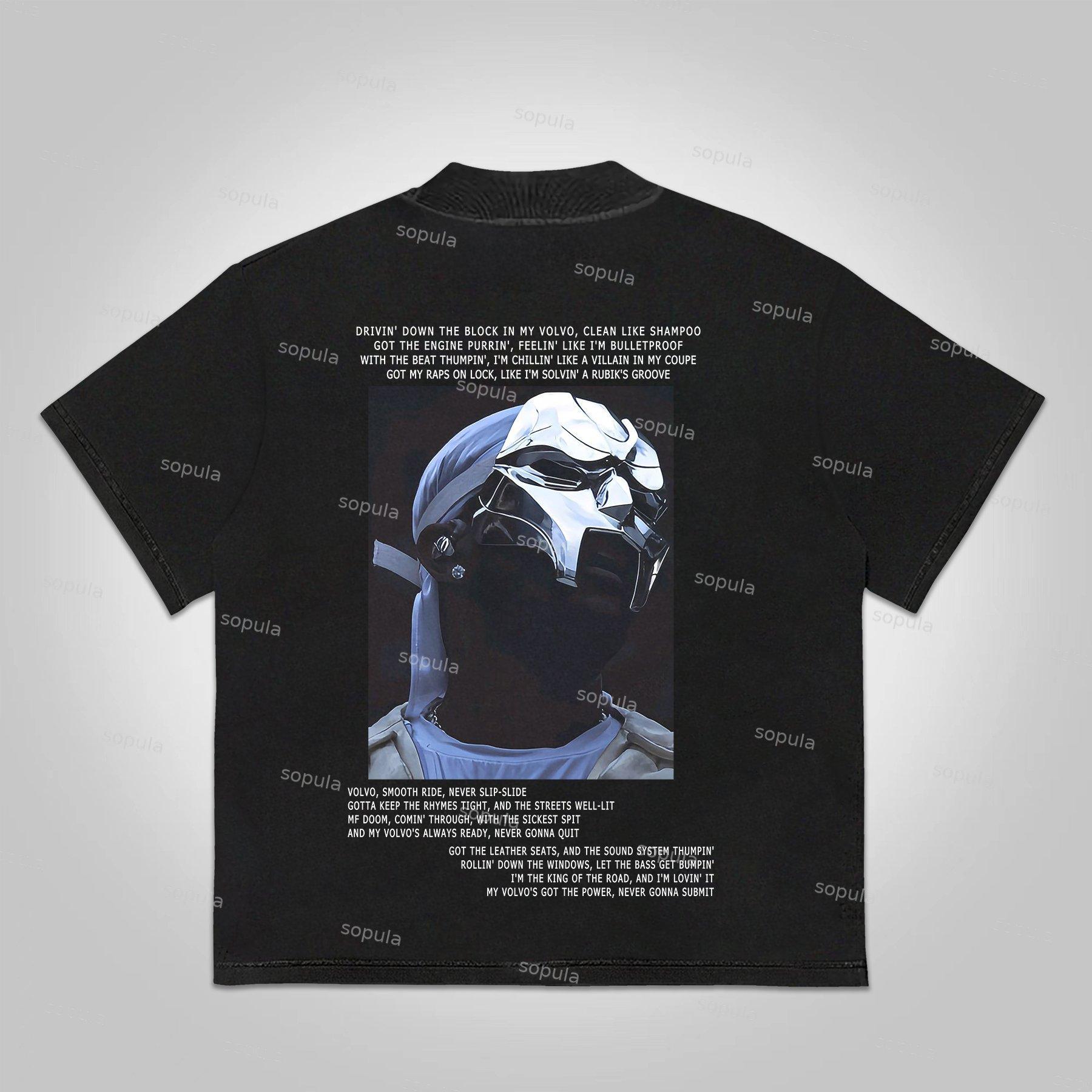 Sopula Vintage The Illest Villain Mf Doom Graphic Print Cotton T-Shirt Product Image