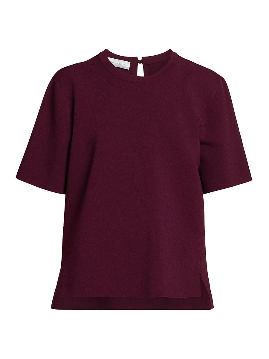 Womens Compact Knit Short-Sleeve Top Product Image