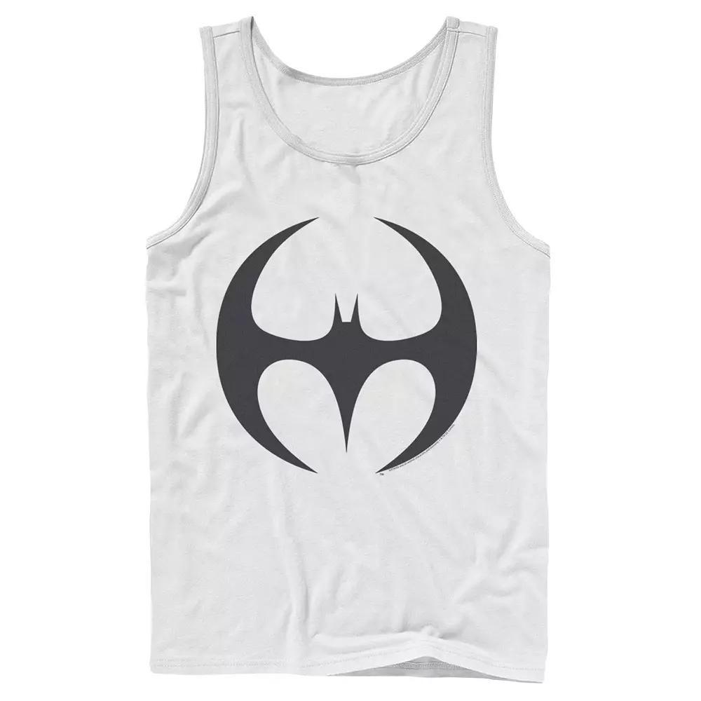 Men's DC Comics Slim Batman Chest Logo Tank Top, Size: Large, White Product Image