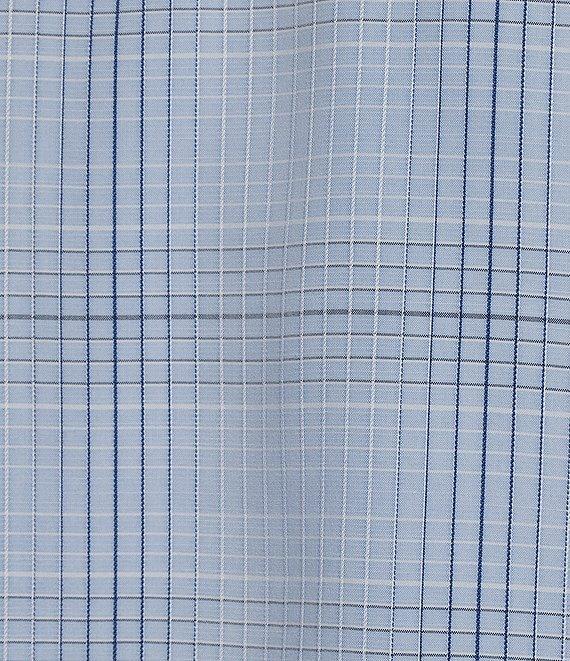 Roundtree & Yorke Short Sleeve Jacquard Plaid Sport Shirt Product Image