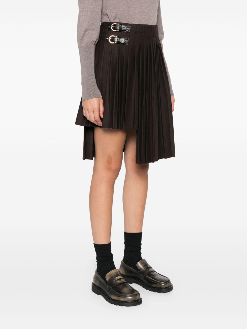 asymmetrical pleated mini skirt Product Image