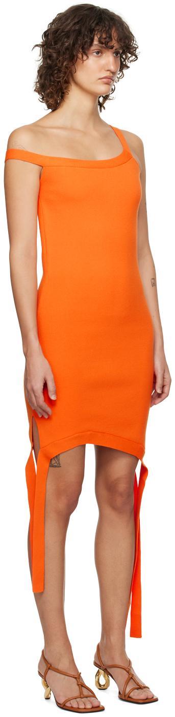 JW ANDERSON Deconstructed Asymmetrical Minidress In Orange Product Image