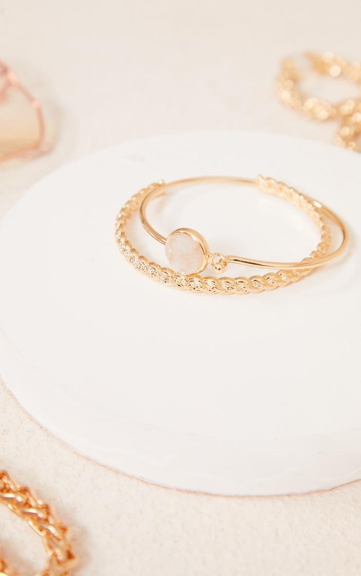 Gold Precious Stone Bangle Multipack Product Image