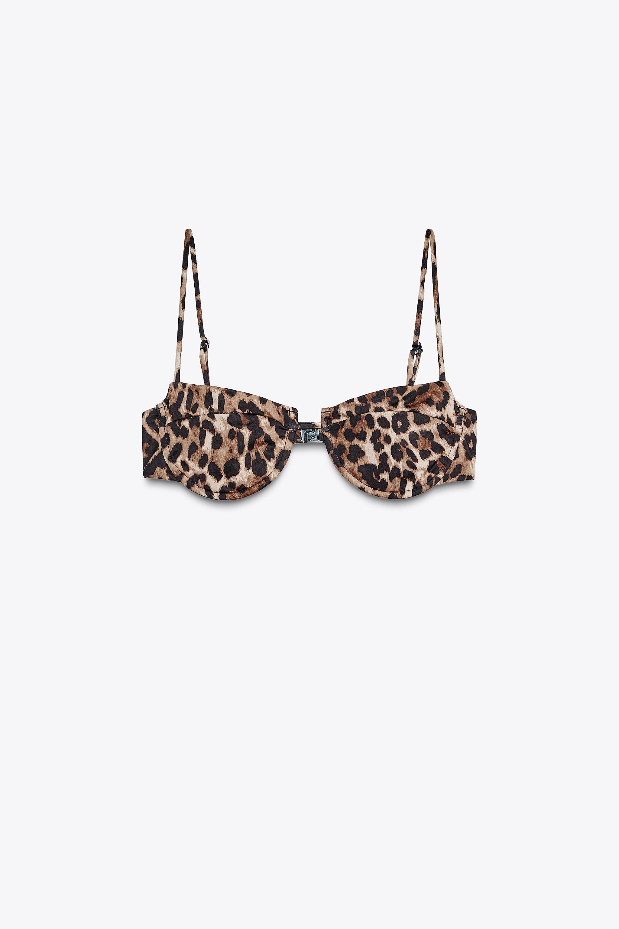 ANIMAL PRINT UNDERWIRE BIKINI TOP Product Image