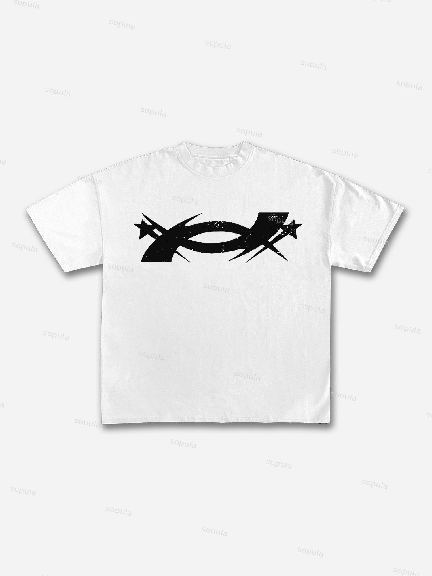 Sopula Street Balaclava Graphic Print Cotton T-shirt Product Image