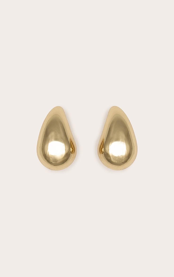  Gold Tear Drop Mini Statement Earrings Product Image