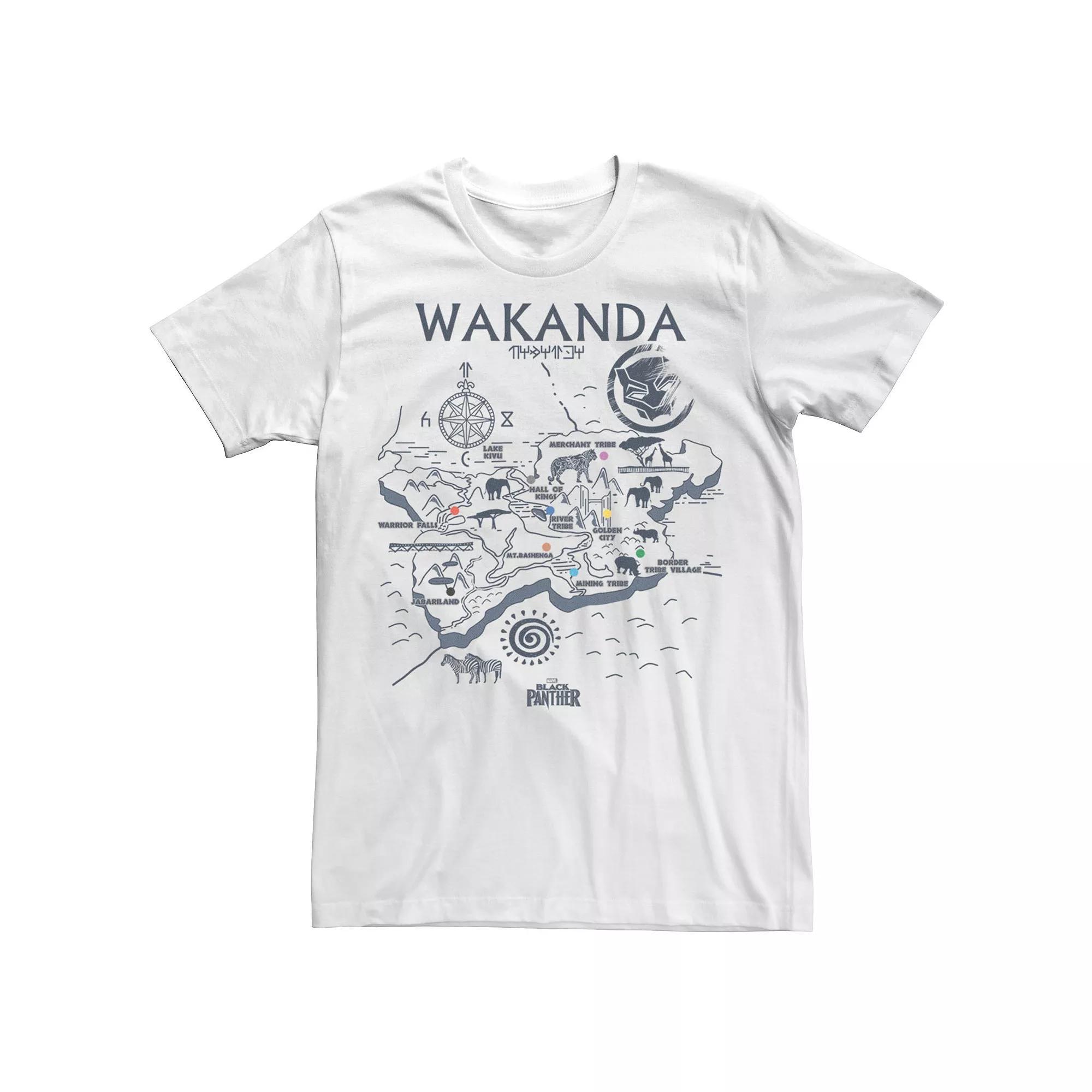 Men's Marvel Black Panther Kingdom of Wakanda Map Graphic Tee,  Product Image