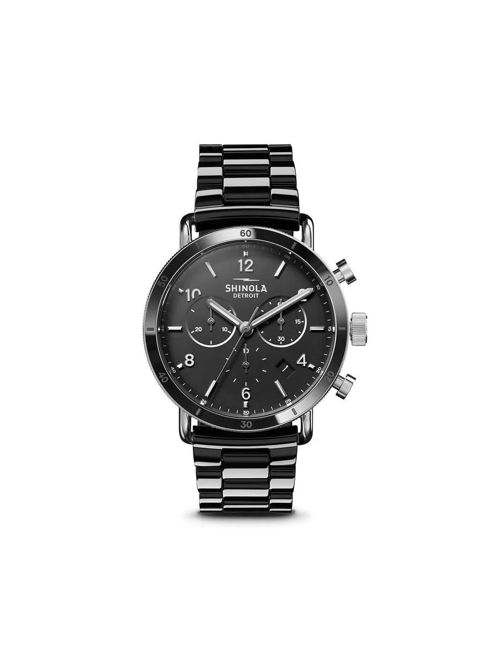 SHINOLA Men's Canfield Sport Stainless Steel & Ceramic Watch In Black Product Image