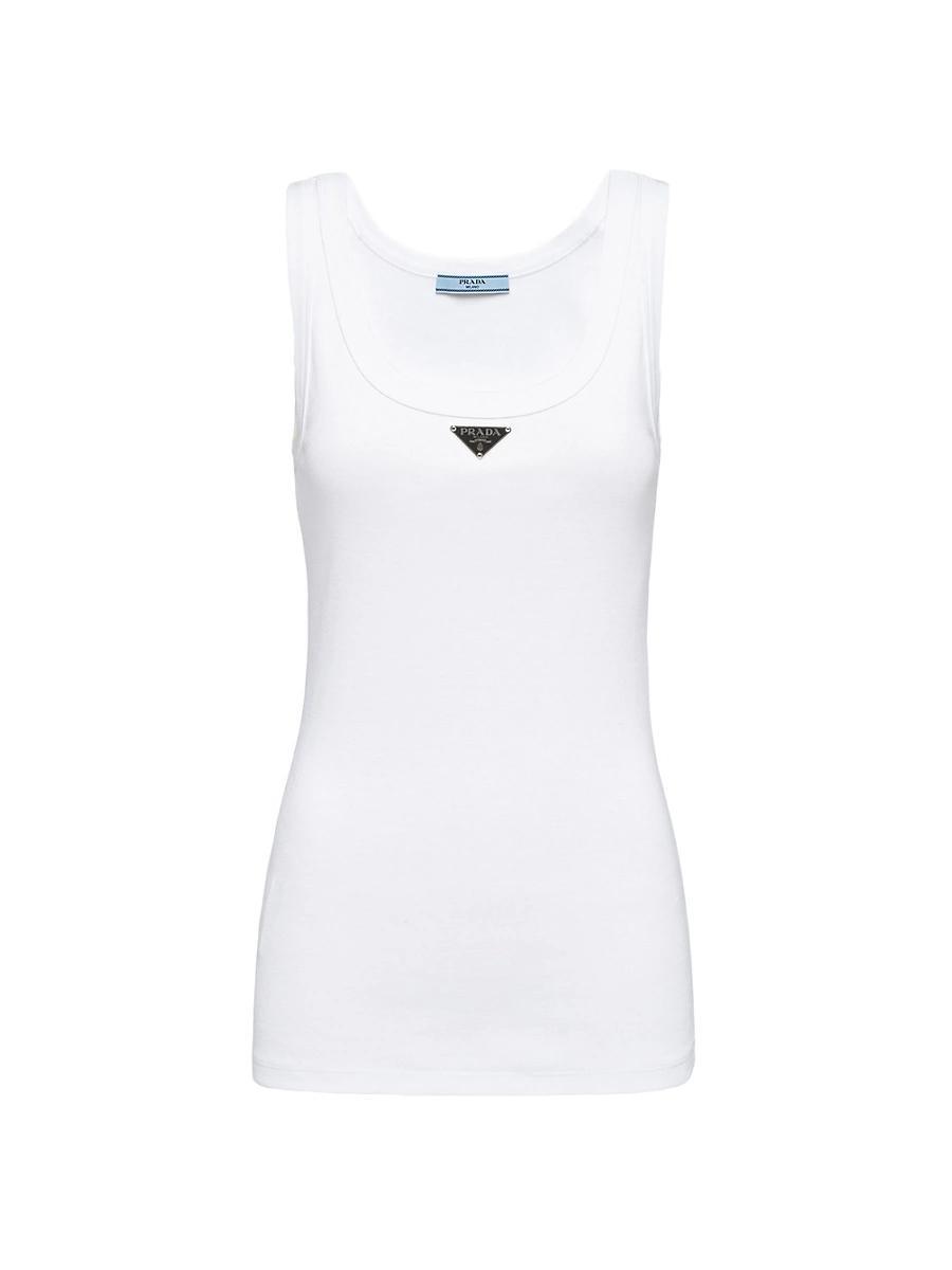 Womens Ribbed Knit Jersey Tank Top Product Image