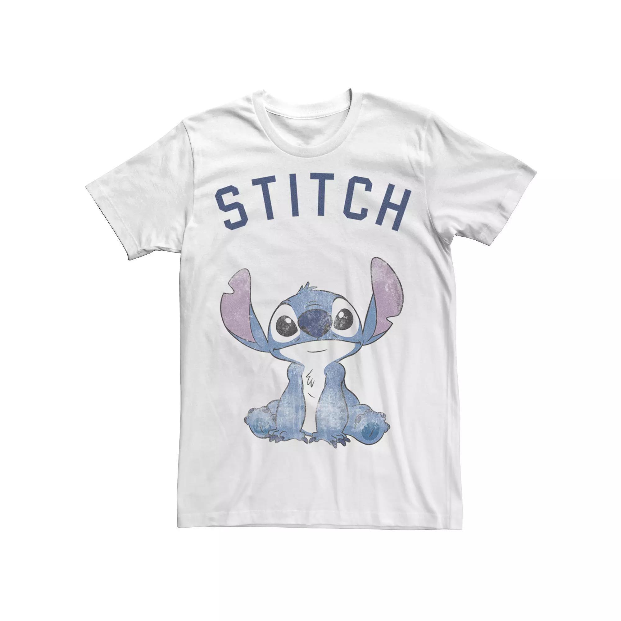 Disney's Lilo & Stitch Sit Stitch Juniors' Boyfriend Graphic Tee, Women's, Size: XL, White Product Image