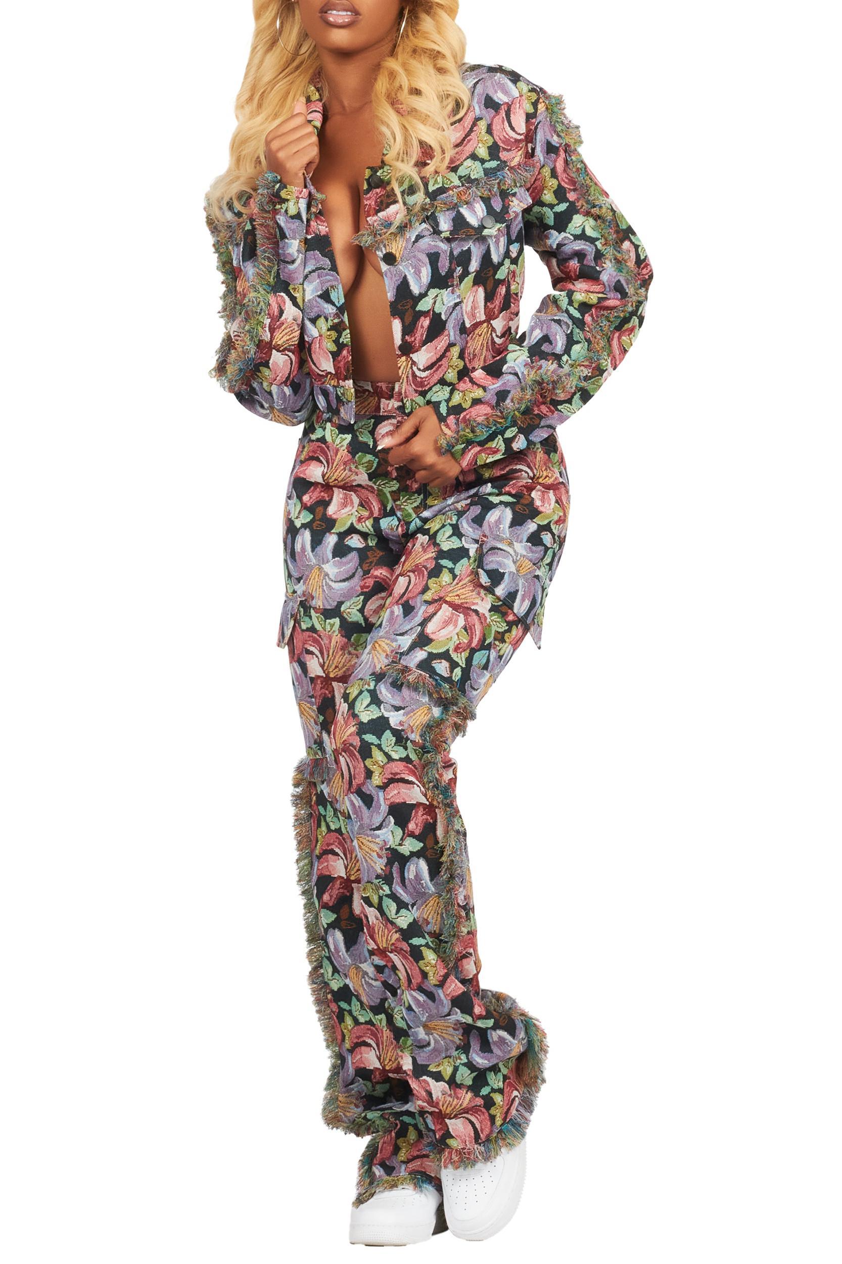 Tykima Black Tapestry Jacket Female Product Image