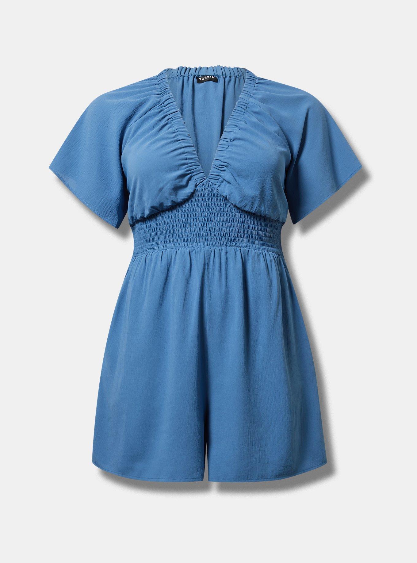 Double V-Neck Romper Product Image