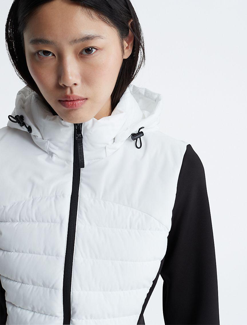 Mixed Media Puffer Jacket Product Image
