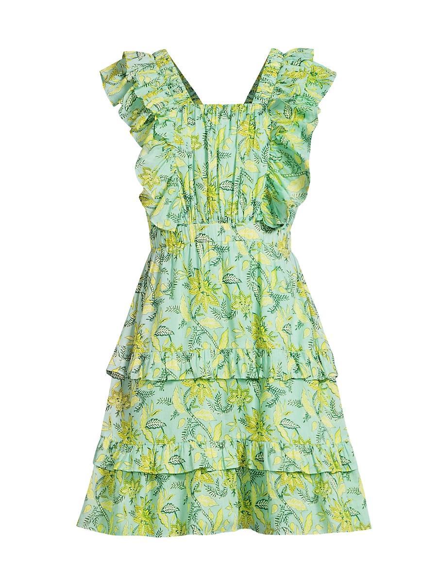 Womens Dante Floral Ruffle Minidress Product Image