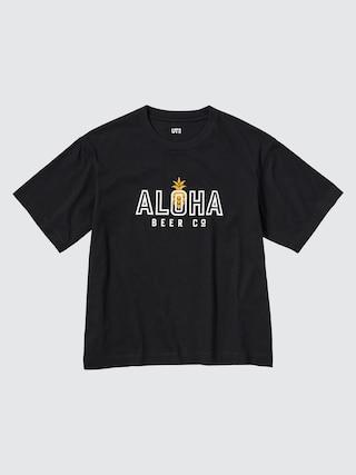 Womens The Brands Hawaiian Loco UT Graphic T-Shirt Aloha Beer Company Black XS UNIQLO US Product Image