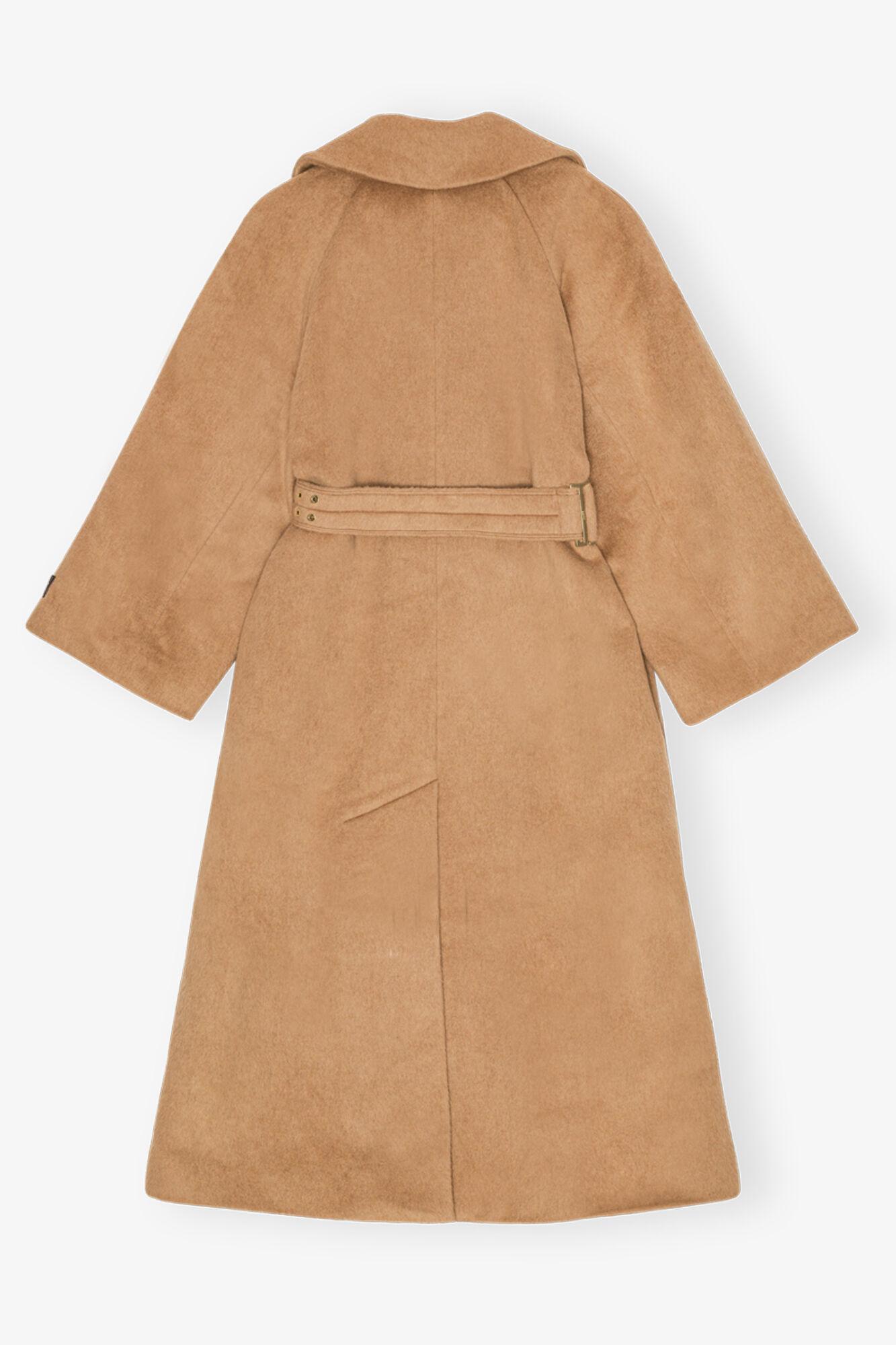 Camel Wool-Blend Coat Product Image