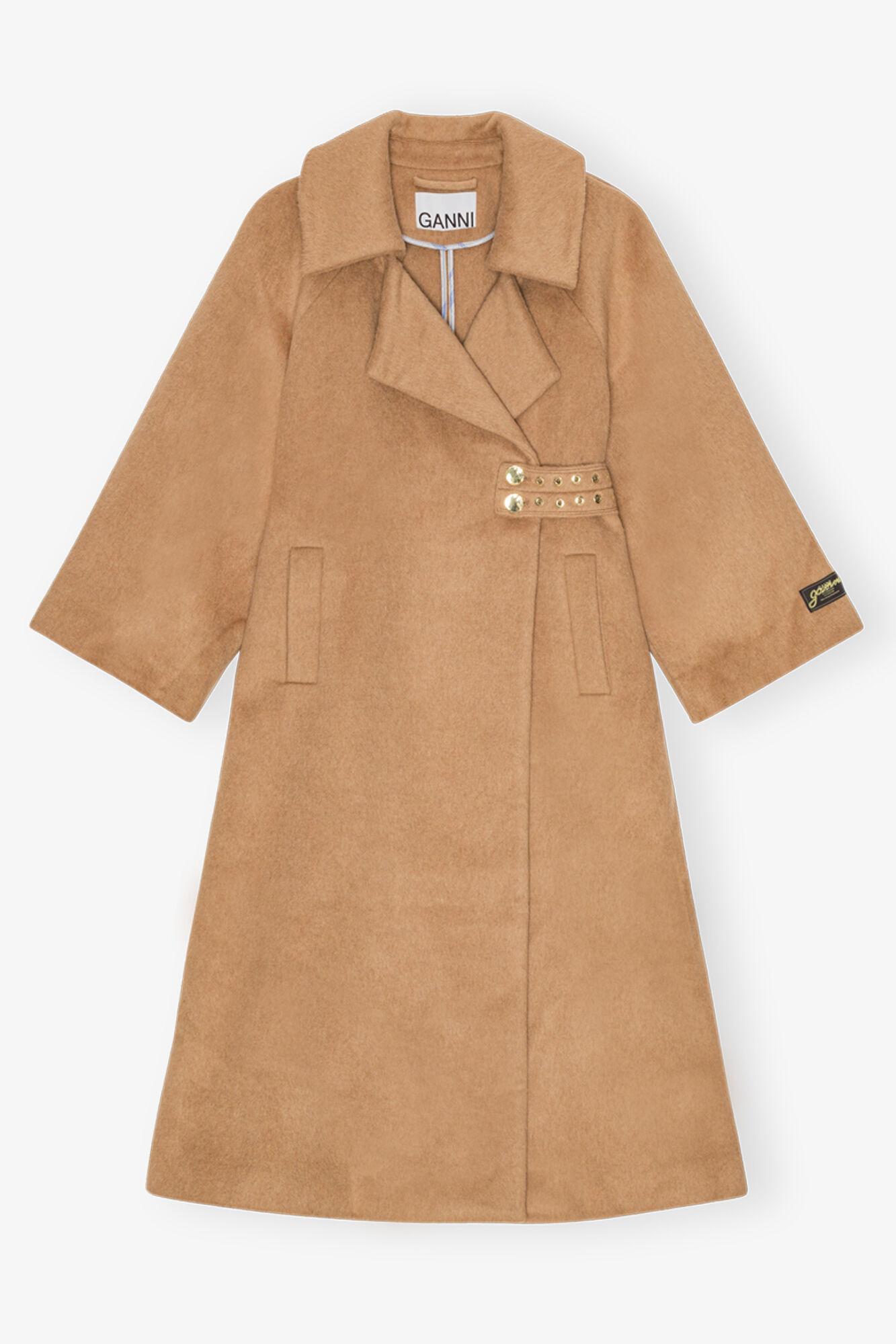 Camel Wool-Blend Coat Product Image