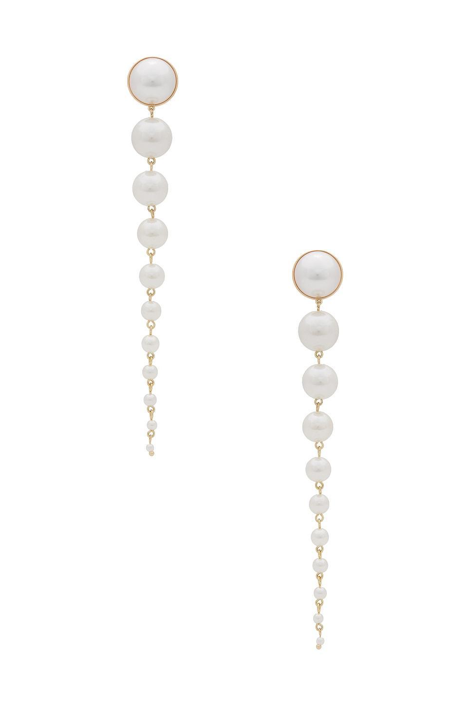 Long Beaded Pearl Drop Earrings Ettika Product Image