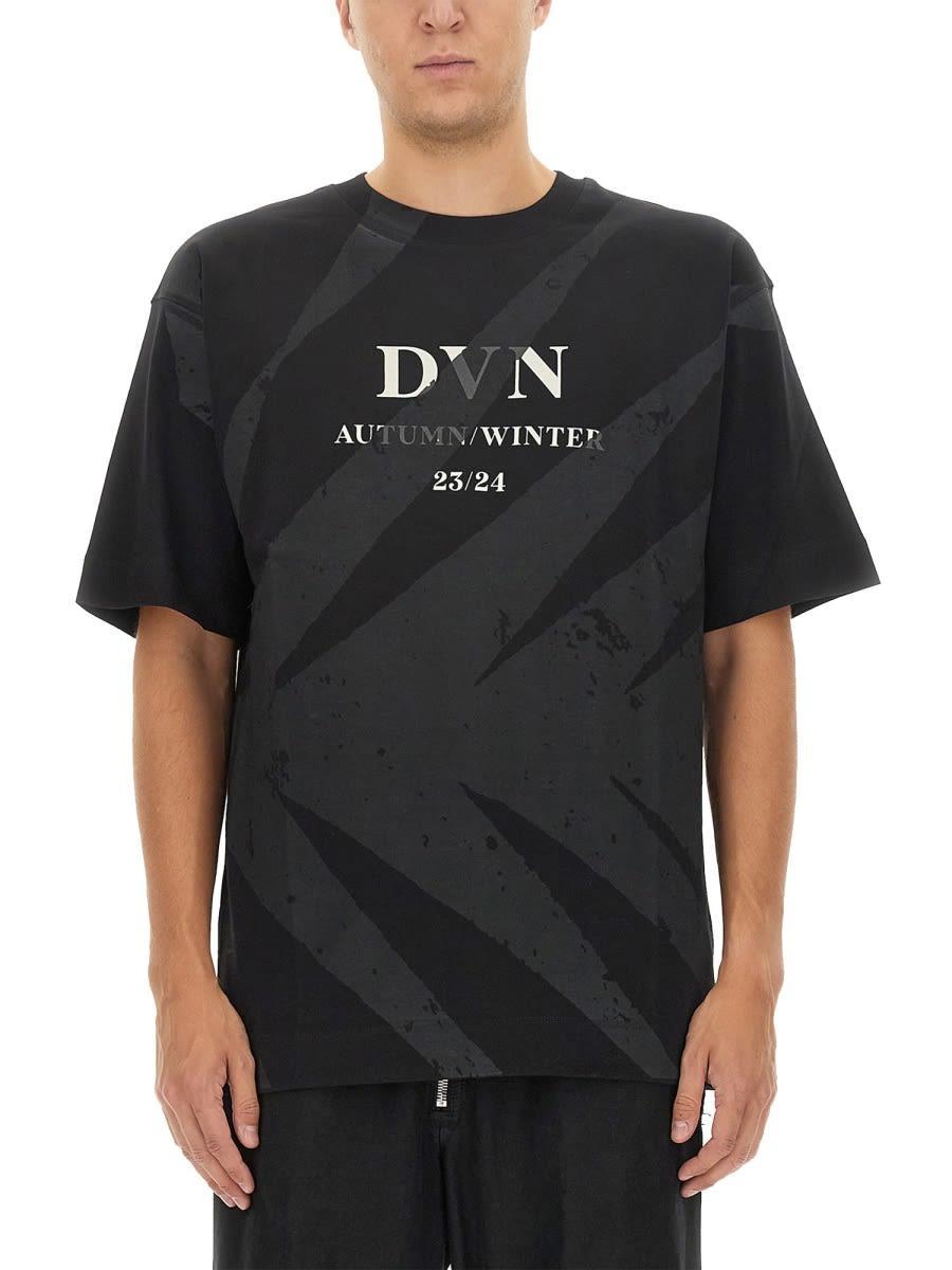 DRIES VAN NOTEN Heli Printed T-shirt In Black Product Image