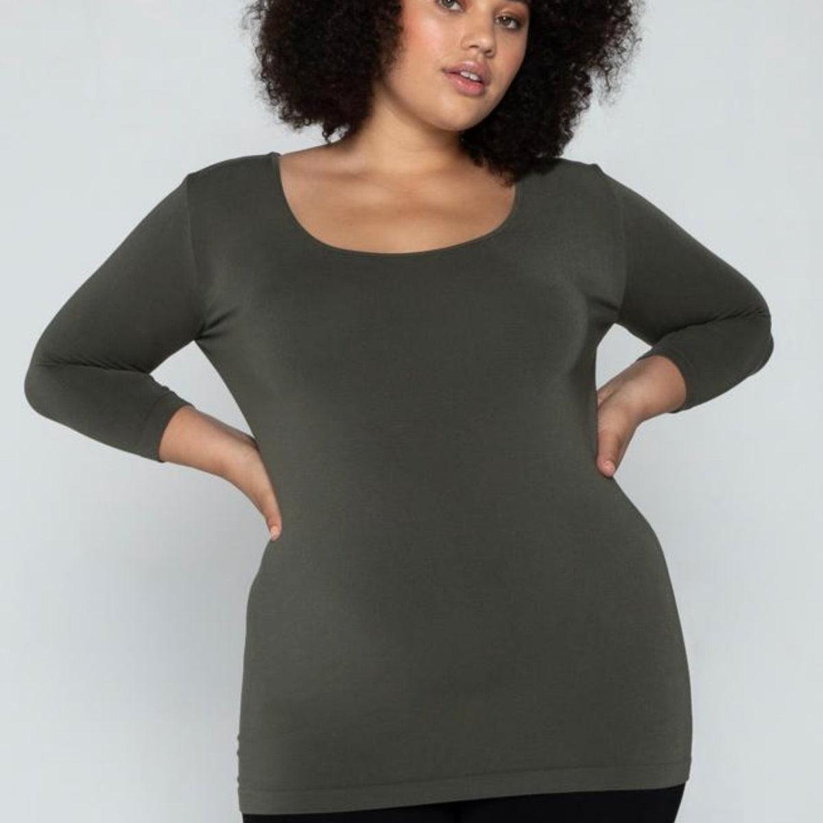 C’est Moi Plus-Size 3/4 Sleeve Top Product Image