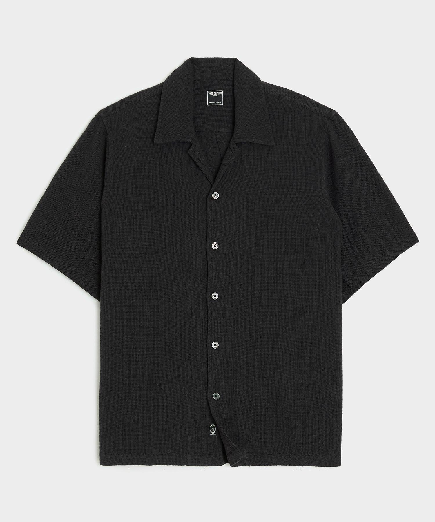 Relaxed Basketweave Camp Collar Shirt Product Image
