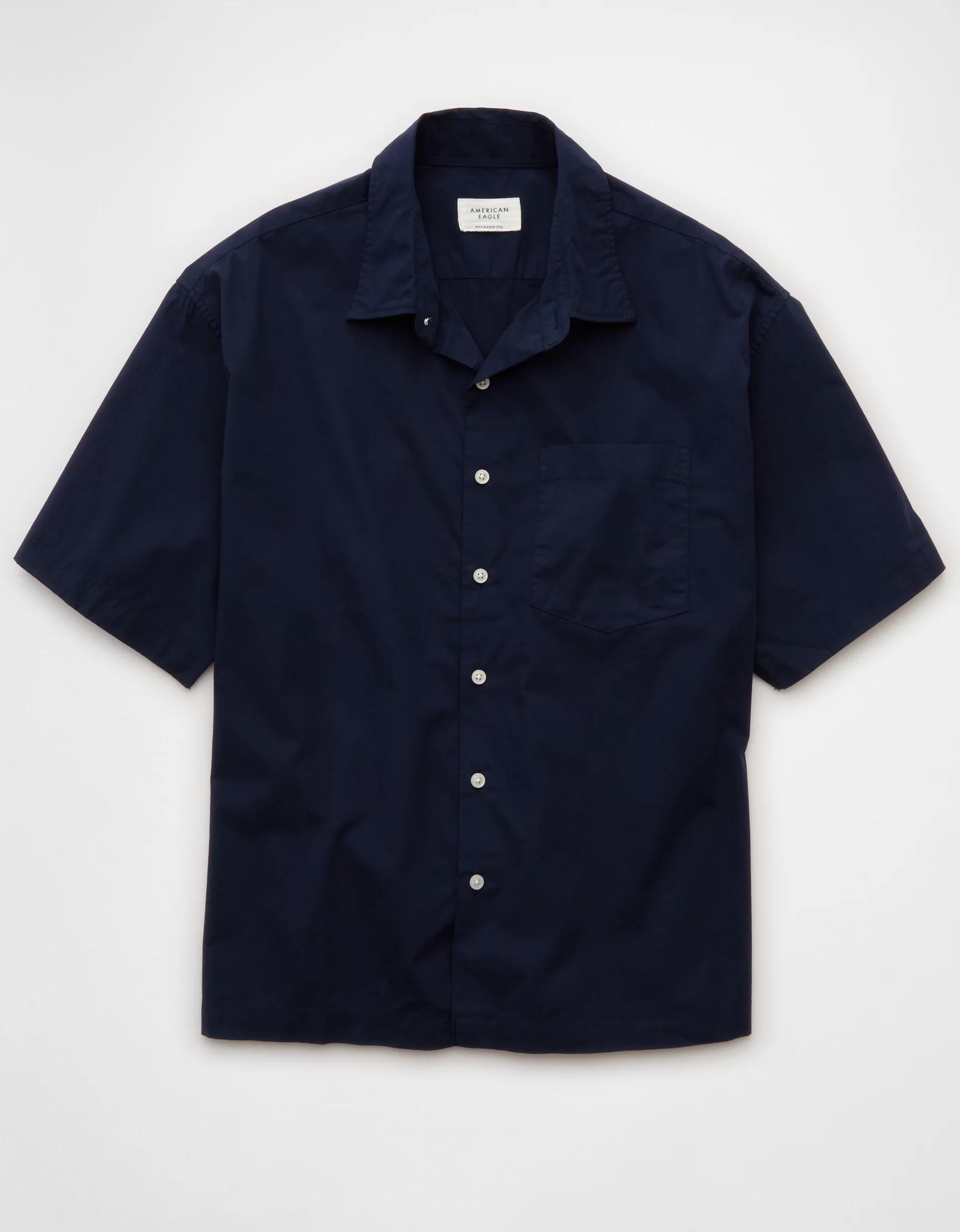 AE Poolside Poplin Button-Up Shirt Product Image