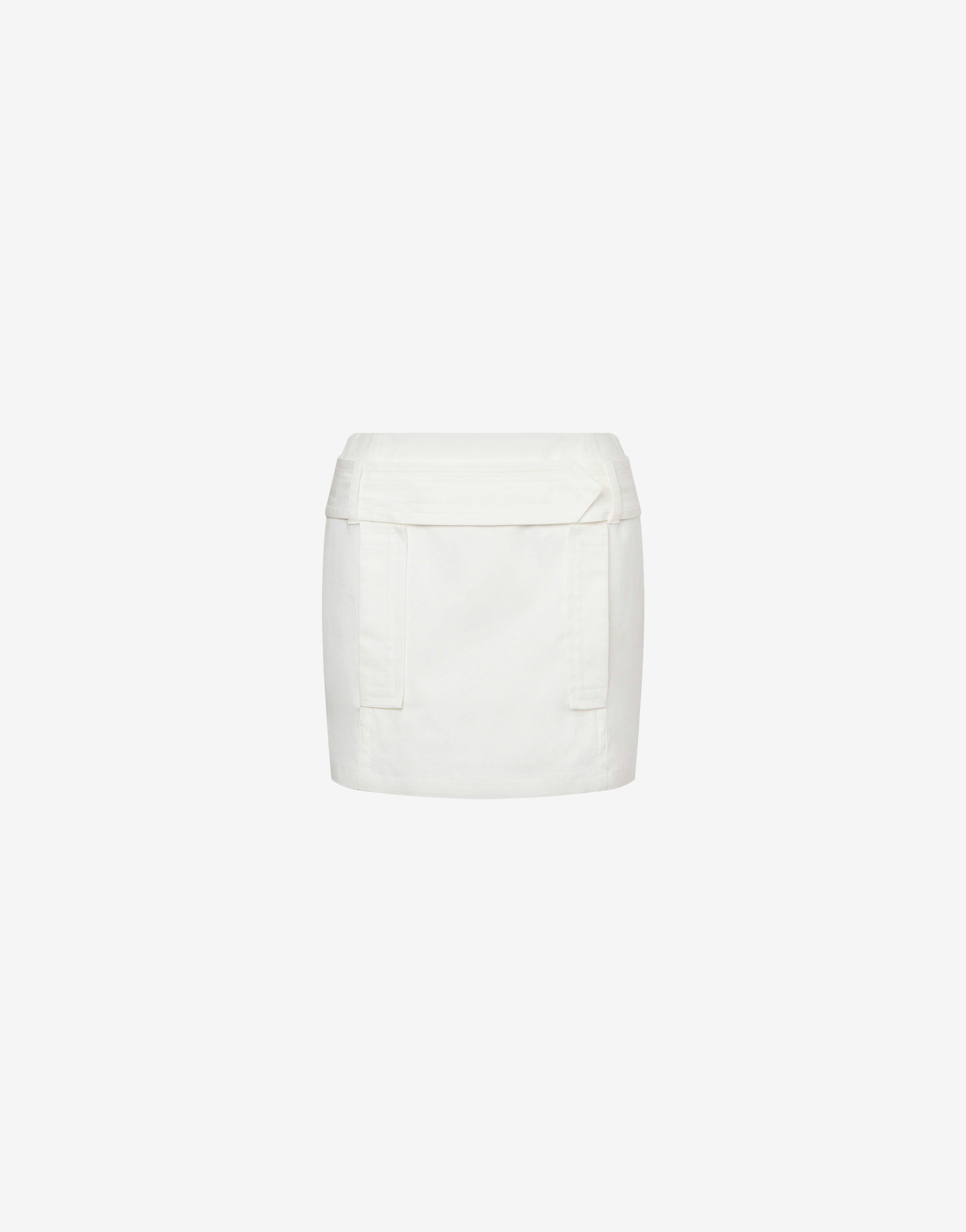 Cotton canvas miniskirt stretch Product Image