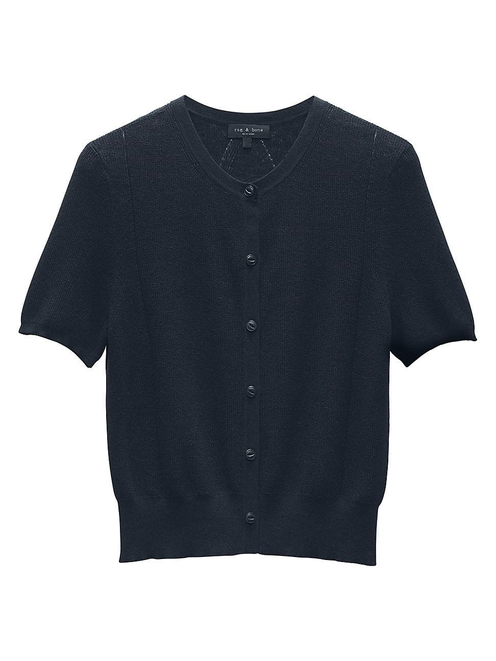 Womens Dina Short-Sleeve Cropped Cardigan Product Image