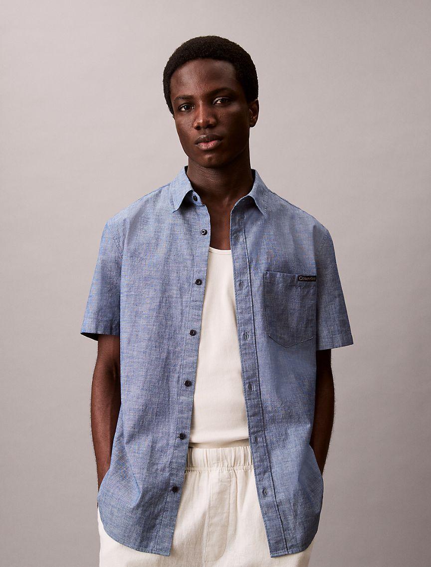 Chambray Short Sleeve Classic Shirt Product Image