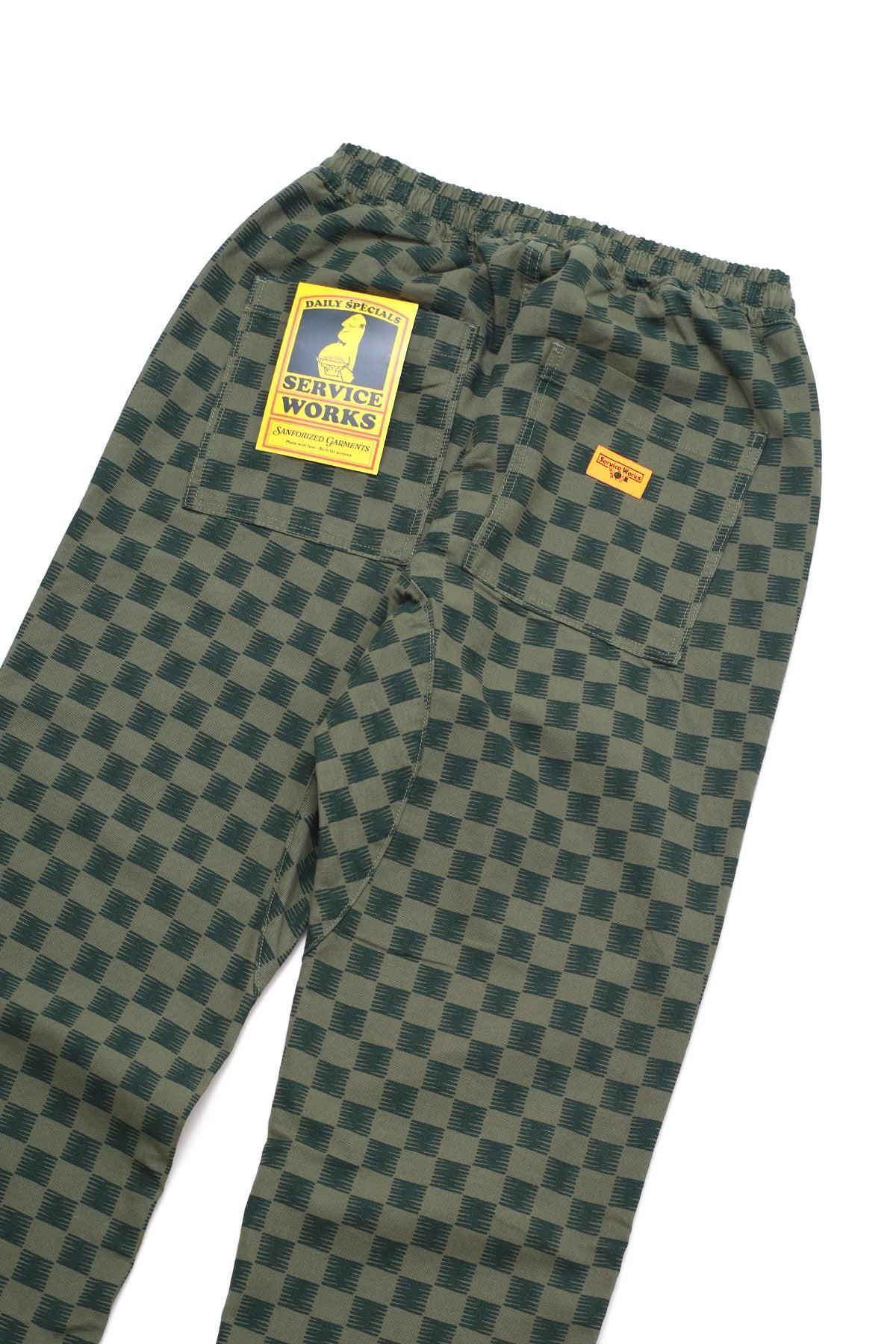 Service Works - Classic Chef Pants - Green Checker Product Image
