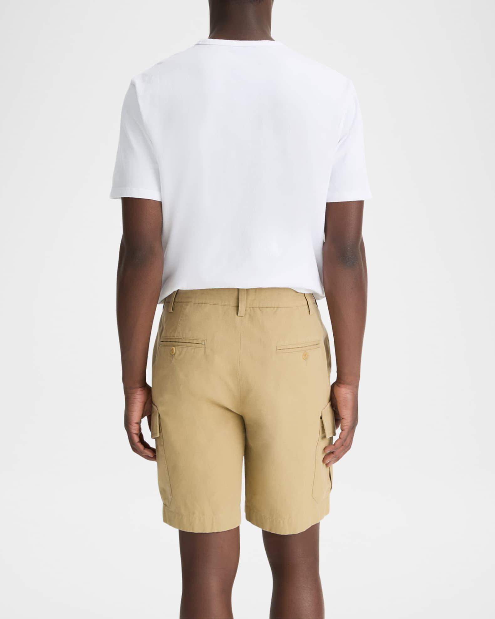 Men's Cotton and Linen Cargo Shorts Product Image