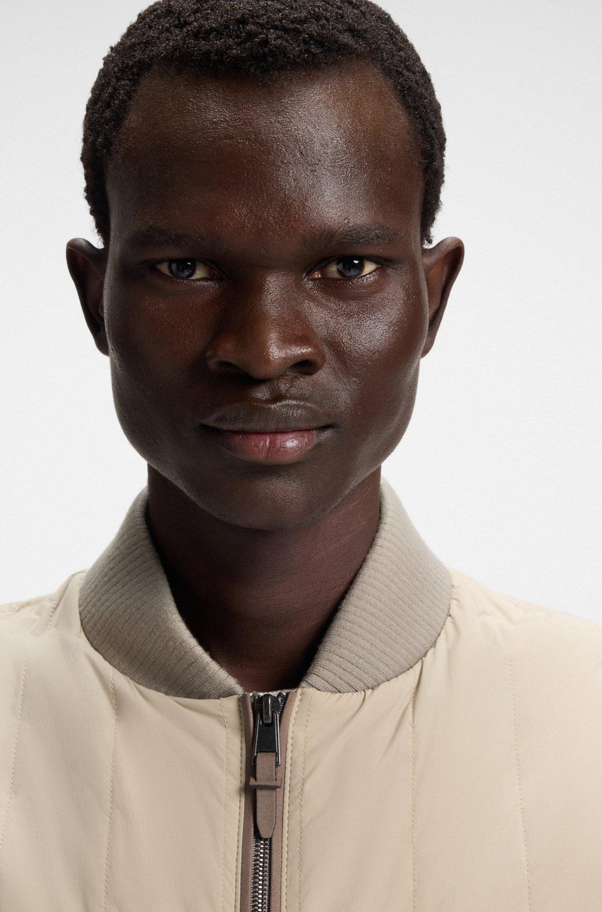 BOSS - Water-repellent gilet with tonal binding - Khaki Product Image