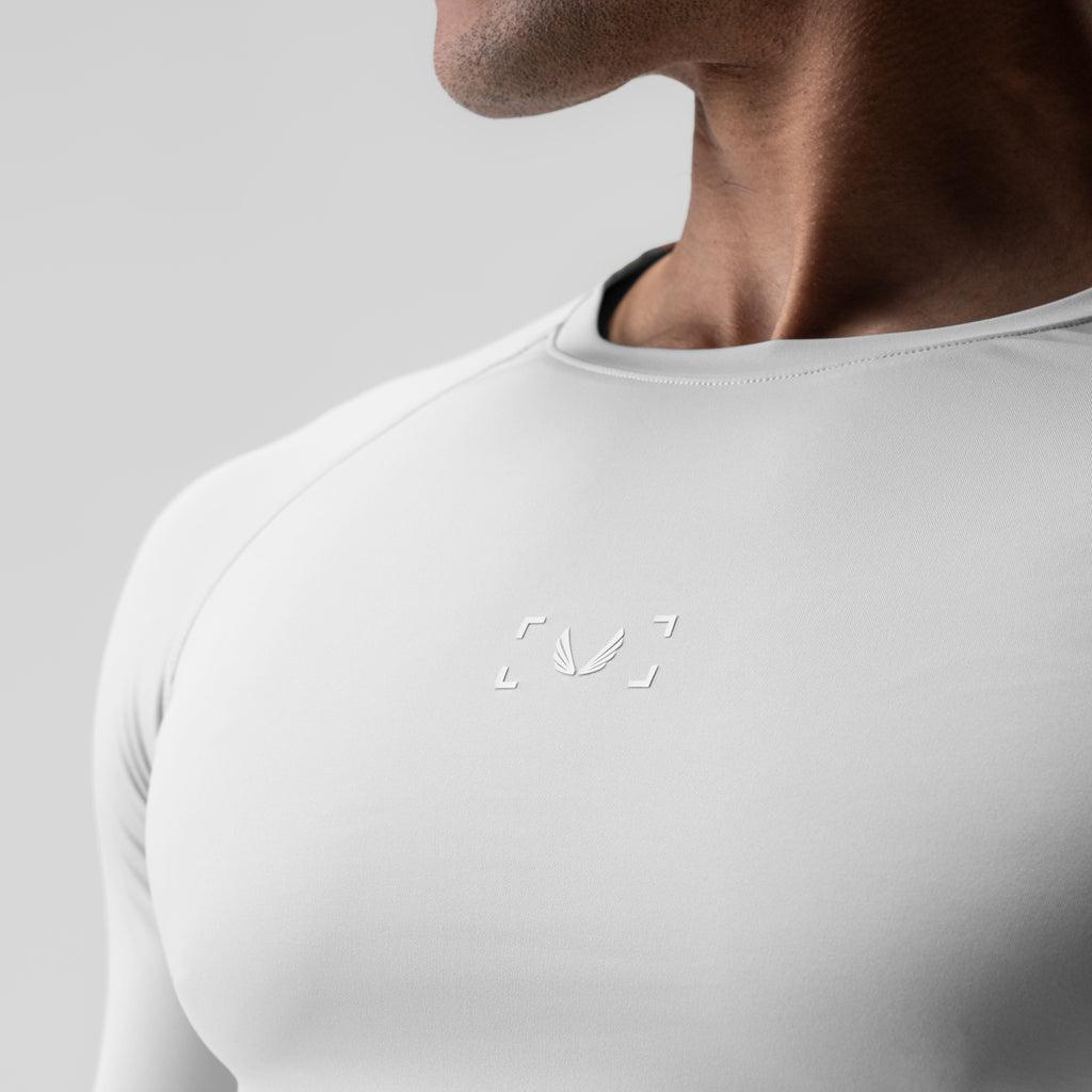 1027. WarpFlexx-Lite® Half-Sleeve Baselayer - Light Grey Product Image