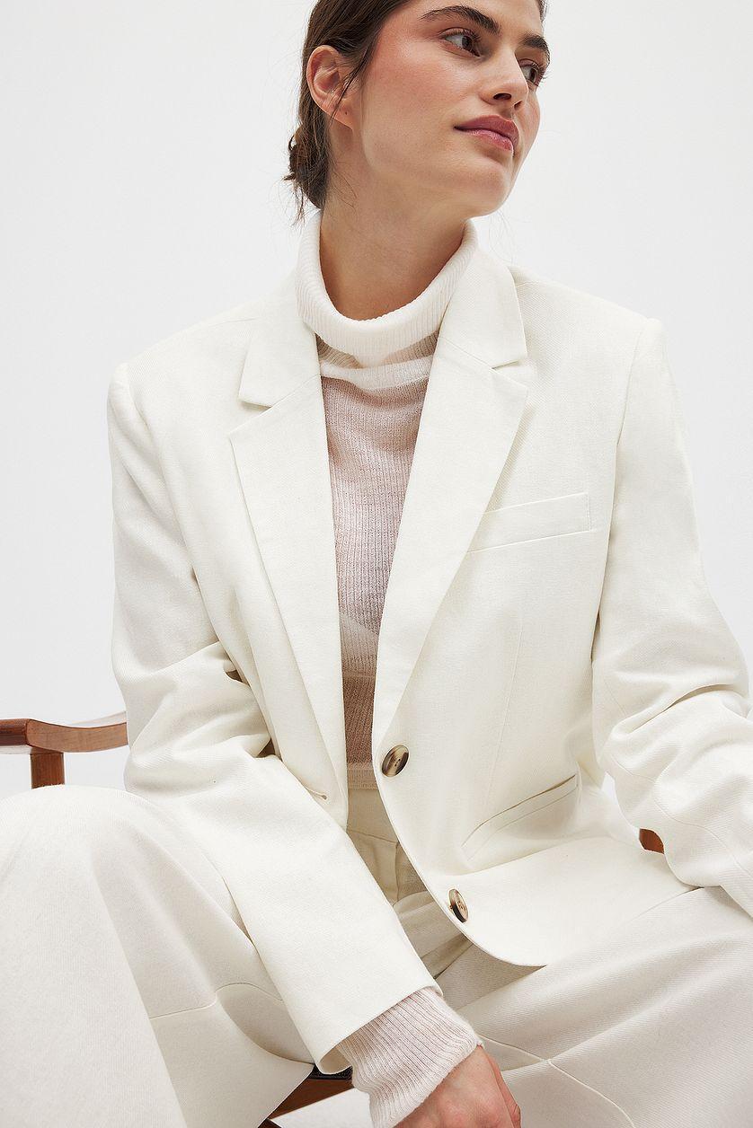 Regular Linen-Blend Blazer Product Image