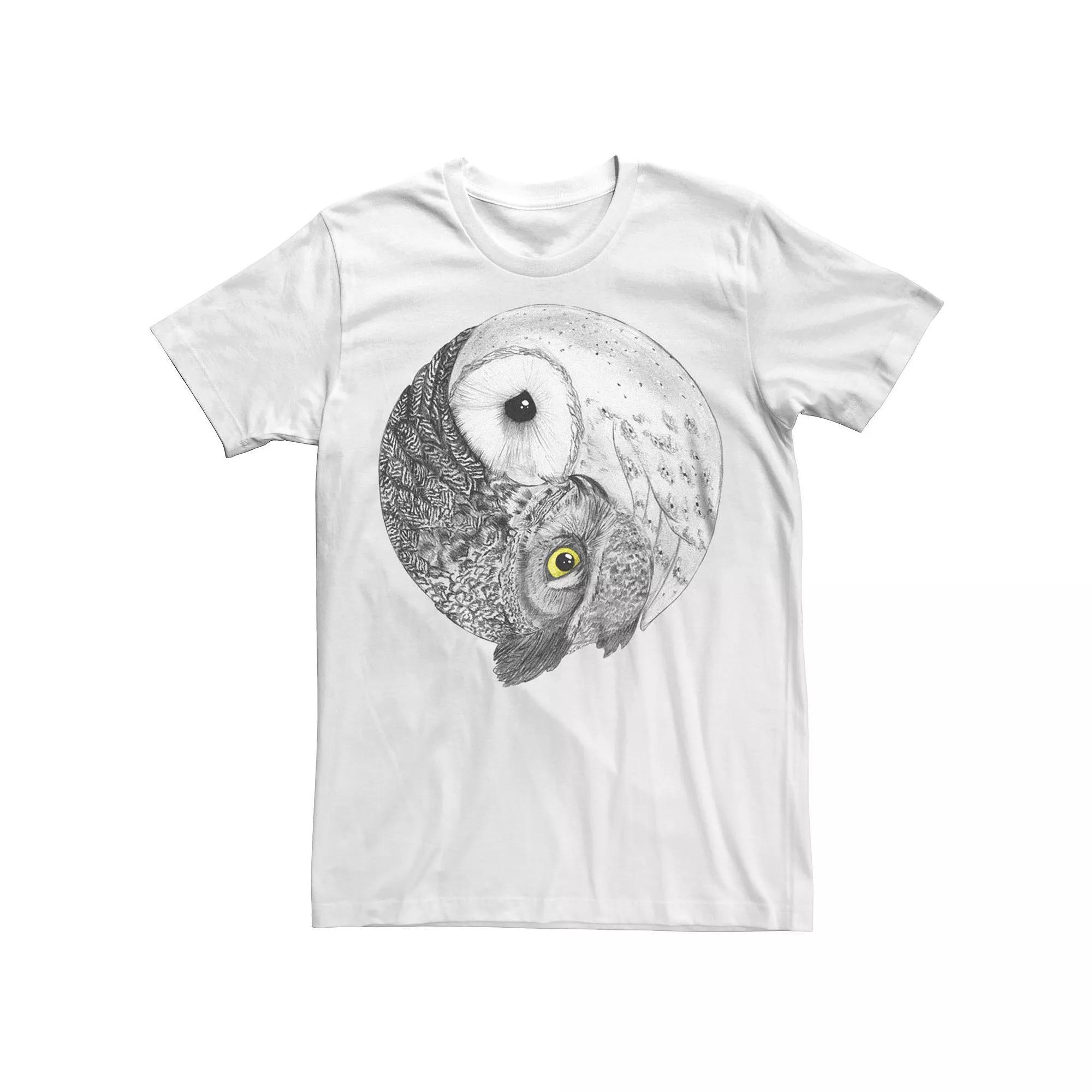 Men's Owls Yin Yang Symbol Graphic Tee,  Product Image