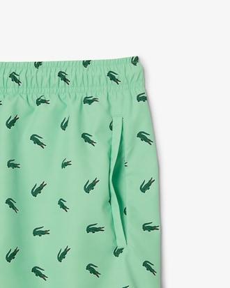 Crocodile Print Swim Trunks Product Image