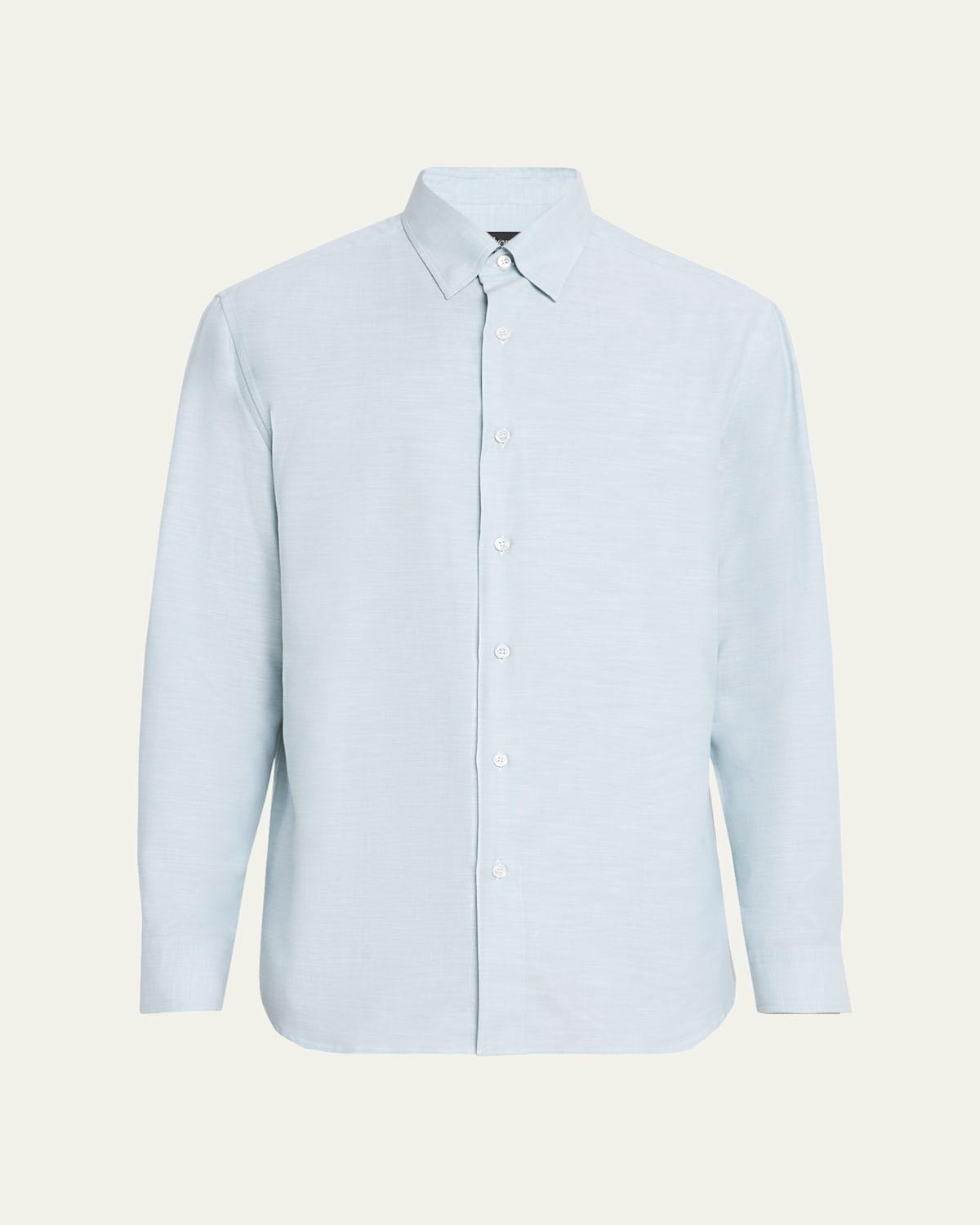 Mens Cotton Twill Sport Shirt Product Image