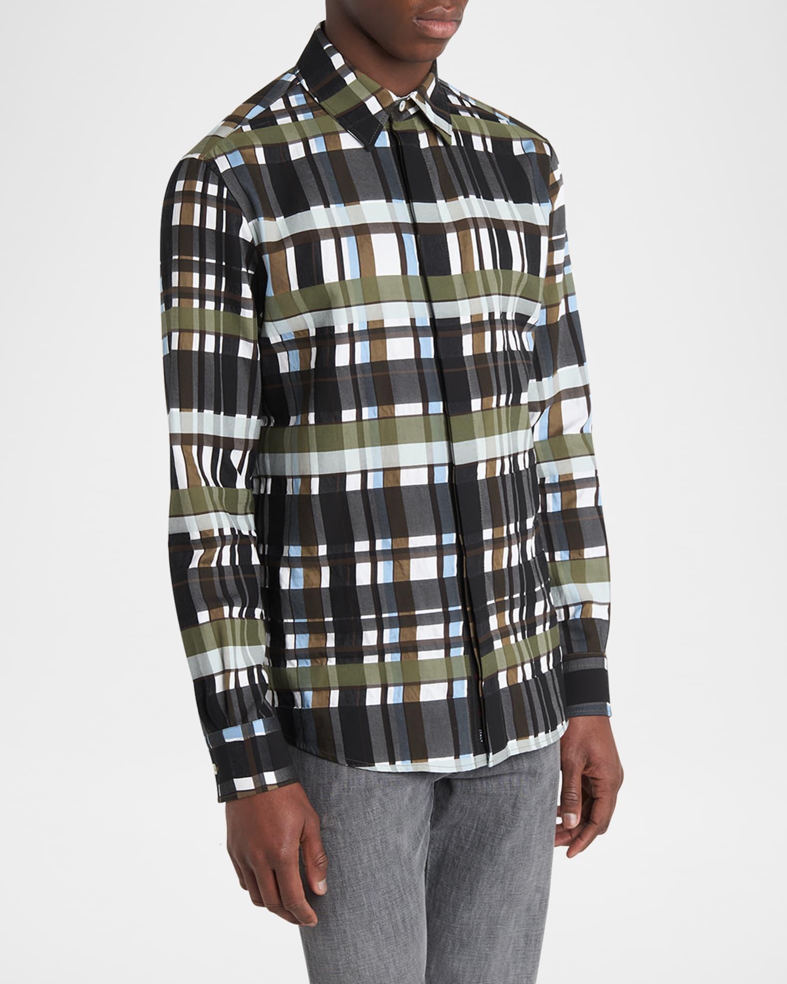 Men's Cotton Jumbo Plaid Casual Button-Down Shirt Product Image