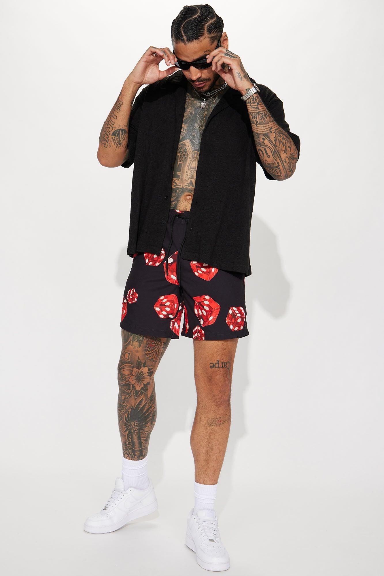 Rolling Dice Swim Classic Trunk - Black/Red Product Image