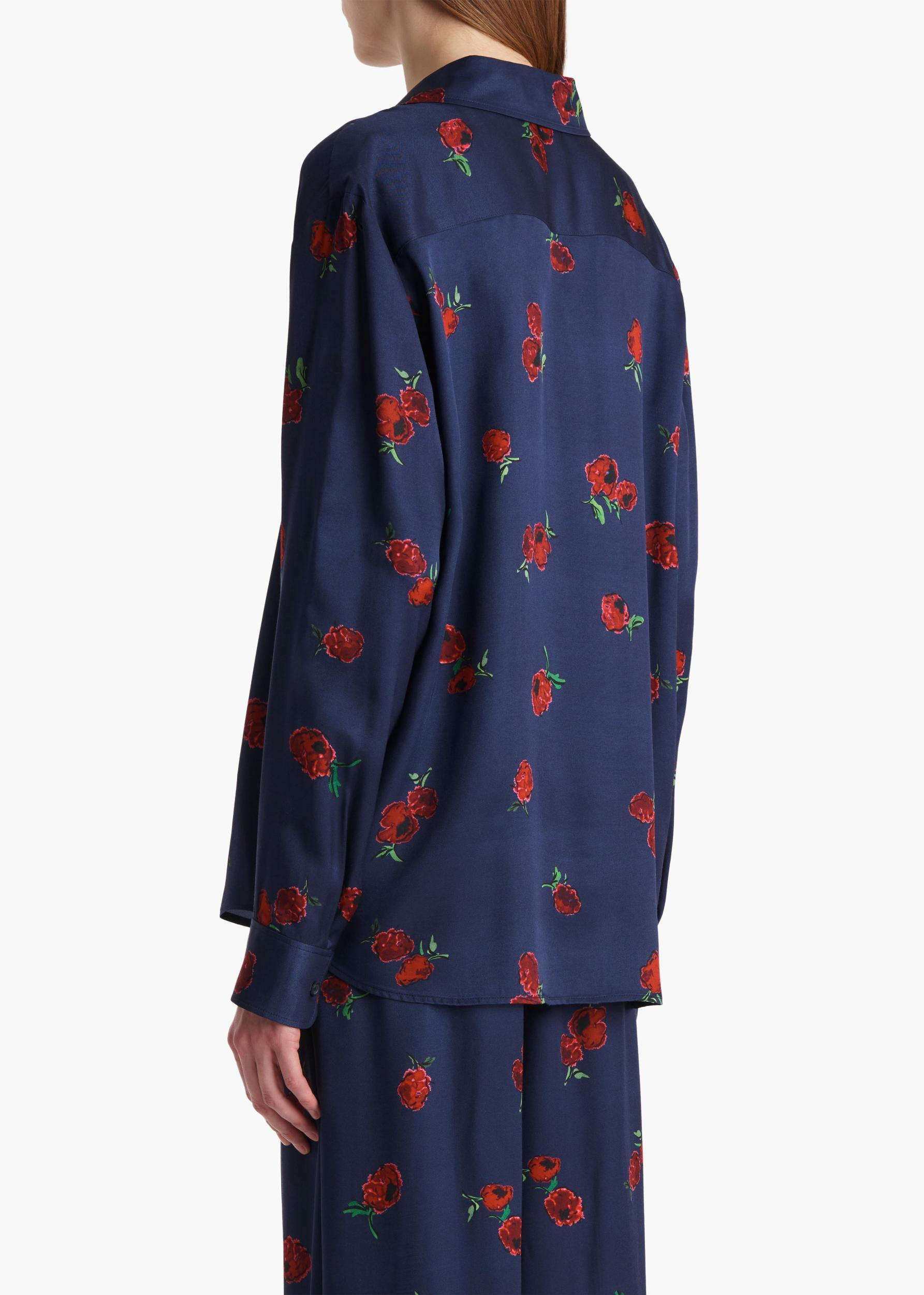 Argo Top in Amethyst with Raspberry Print Product Image